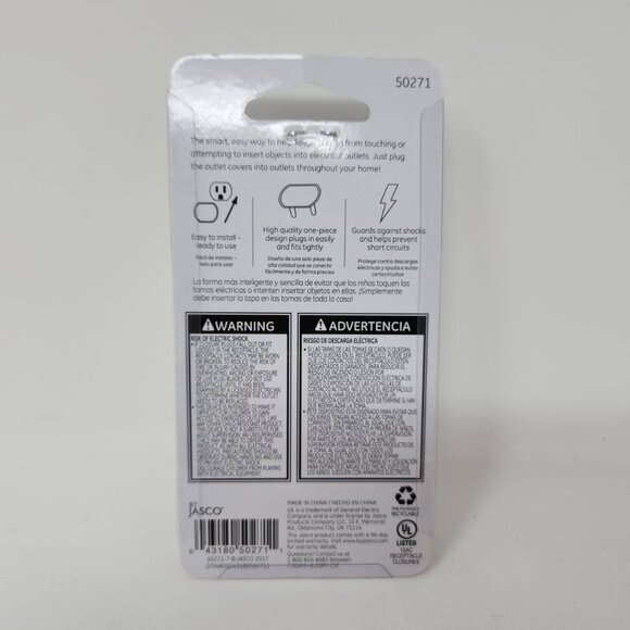 GE Safety Outlet Covers 8-Pack Electrical Socket Protectors - Picture 3 of 6